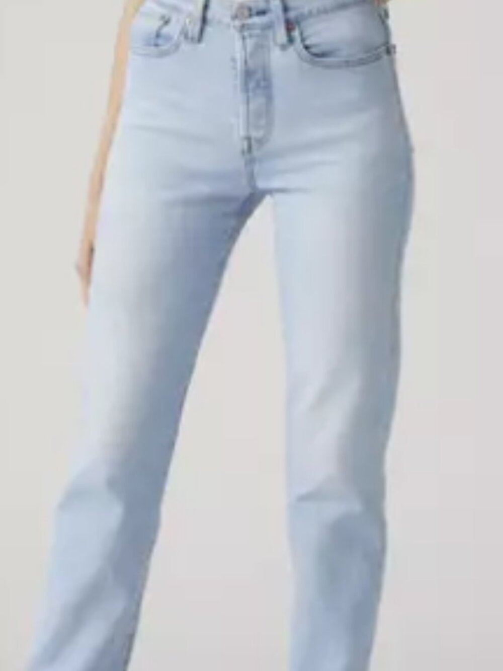 Levi's Women's 26 Wedgie Straight Ankle Light Wash Blue Jean Denim Pants 26x28